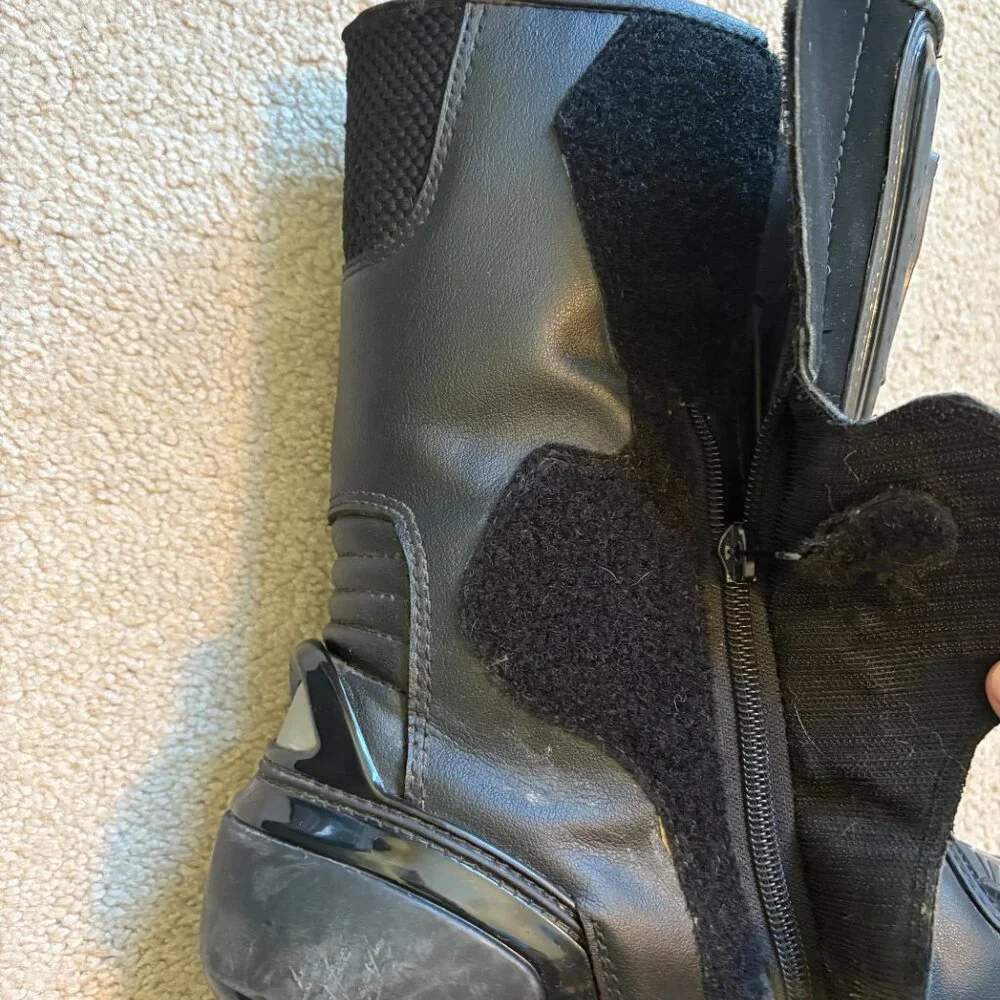 Bilt Armored Motorcycle Boots Men's Size 11 Black Leather Side zip - Picture 10 of 12